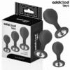 Comprar ADDICTED TOYS - SET DE 3 PLUG SILICONA ANAL CON JOYA al mejor precio - Envíos Discretos