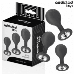 Comprar ADDICTED TOYS - SET DE 3 PLUG SILICONA ANAL CON JOYA al mejor precio - Envíos Discretos