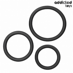 Comprar ADDICTED TOYS - SET DE ANILLOS SILICONA MODELO 2 al mejor precio - Envíos Discretos