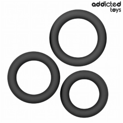Comprar ADDICTED TOYS - SET DE ANILLOS SILICONA MODELO 1 al mejor precio - Envíos Discretos