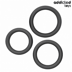 Comprar ADDICTED TOYS - SET DE ANILLOS SILICONA PLANOS al mejor precio - Envíos Discretos