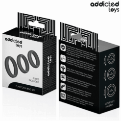 Comprar ADDICTED TOYS - SET DE ANILLOS SILICONA PLANOS al mejor precio - Envíos Discretos