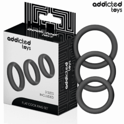 Comprar ADDICTED TOYS - SET DE ANILLOS SILICONA PLANOS al mejor precio - Envíos Discretos