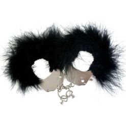 Comprar ADRIEN LASTIC - ESPOSAS METAL CON PLUMAS NEGRO al mejor precio - Envíos Discretos