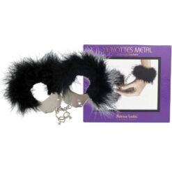 Comprar ADRIEN LASTIC - ESPOSAS METAL CON PLUMAS NEGRO al mejor precio - Envíos Discretos
