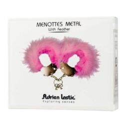 Comprar ADRIEN LASTIC - ESPOSAS METAL CON PLUMAS ROSA al mejor precio - Envíos Discretos