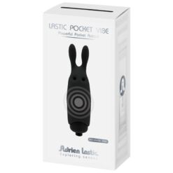 Comprar ADRIEN LASTIC - LASTIC POCKET VIBRADOR DE BOLSILLO CONEJO NEGRO al mejor precio - Envíos Discretos