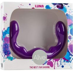 Comprar ALIVE - LUNA DILDO DOBLE PENETRACIÓN SILICONA VIOLETA 25 CM al mejor precio - Envíos Discretos