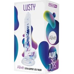Comprar ALIVE - LUSTY PENE REALÍSTICO TRANSPARENTE 18 CM al mejor precio - Envíos Discretos