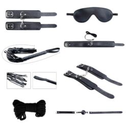 Comprar ALIVE - SECRET DESIRES KIT 7 PIEZAS BDSM NEGRO al mejor precio - Envíos Discretos