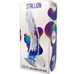 Comprar ALIVE - STALLION PENE REALÍSTICO TRANSPARENTE 22 CM al mejor precio - Envíos Discretos