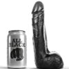 Comprar ALL BLACK - DILDO REALÍSTICO NEGRO SUAVE 20 CM al mejor precio - Envíos Discretos