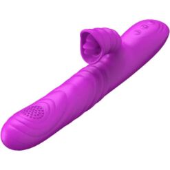 Comprar ARMONY - ANGELIA VIBRADOR MULTIFUNCION CON LENGUA ESTIMULADORA EFECTO CALOR VIOLETA al mejor precio - Envíos Discretos