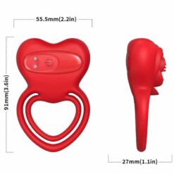 Comprar ARMONY - ANILLO VIBRADOR CORAZÓN ROJO al mejor precio - Envíos Discretos