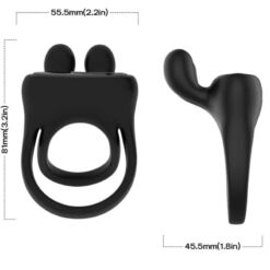 Comprar ARMONY - ANILLO VIBRADOR RABBIT NEGRO al mejor precio - Envíos Discretos