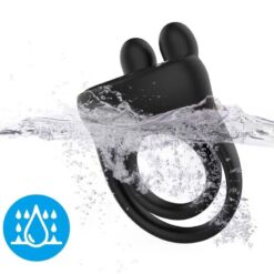 Comprar ARMONY - ANILLO VIBRADOR RABBIT NEGRO al mejor precio - Envíos Discretos