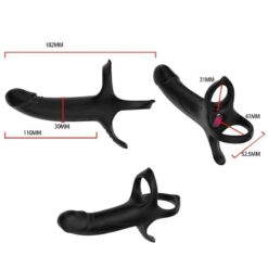 Comprar ARMONY - DILDO CON ANILLO & VIBRADOR CONTROL REMOTO NEGRO al mejor precio - Envíos Discretos