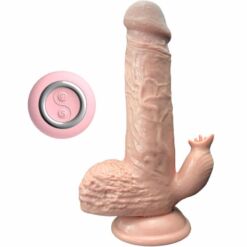 Comprar ARMONY - DILDO REALÍSTICO VIBRADOR & THRUSTING CON LENGUA ESTIMULADOR 19 CM al mejor precio - Envíos Discretos