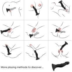 Comprar ARMONY - DILDO VIBRADOR & PLUG ANAL CONTROL REMOTO NEGRO al mejor precio - Envíos Discretos