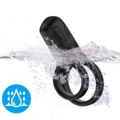Comprar ARMONY - DOBLE ANILLO VIBRADOR NEGRO al mejor precio - Envíos Discretos