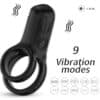 Comprar ARMONY - DOBLE ANILLO VIBRADOR NEGRO al mejor precio - Envíos Discretos