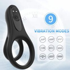 Comprar ARMONY - DOBLE ANILLO VIBRADOR NEGRO al mejor precio - Envíos Discretos