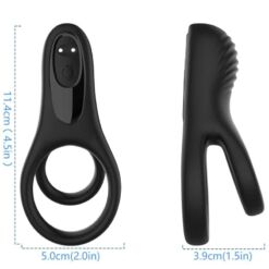 Comprar ARMONY - DOBLE ANILLO VIBRADOR NEGRO al mejor precio - Envíos Discretos