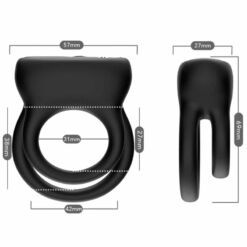 Comprar ARMONY - DOBLE ANILLO VIBRADOR NEGRO al mejor precio - Envíos Discretos