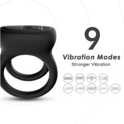 Comprar ARMONY - DOBLE ANILLO VIBRADOR NEGRO al mejor precio - Envíos Discretos