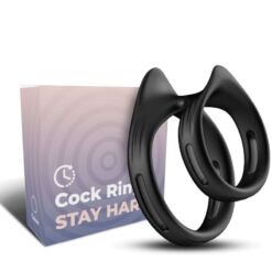 Comprar ARMONY - DUALRING ANILLO DOBLE ELÁSTICO NEGRO al mejor precio - Envíos Discretos