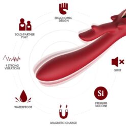 Comprar ARMONY - ELK VIBRADOR RABBIT CURVO RED al mejor precio - Envíos Discretos