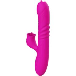 Comprar ARMONY - FANNY VIBRADOR MULTIFUNCION DOBLE LENGUA EFECTO CALOR FUCSIA al mejor precio - Envíos Discretos