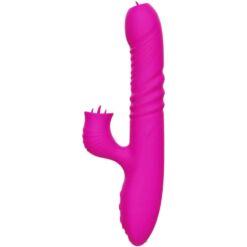 Comprar ARMONY - FANNY VIBRADOR MULTIFUNCION DOBLE LENGUA EFECTO CALOR FUCSIA al mejor precio - Envíos Discretos