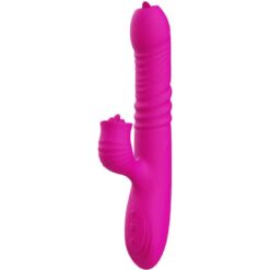 Comprar ARMONY - FANNY VIBRADOR MULTIFUNCION DOBLE LENGUA EFECTO CALOR FUCSIA al mejor precio - Envíos Discretos