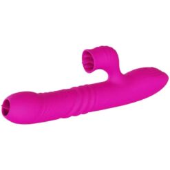 Comprar ARMONY - FANNY VIBRADOR MULTIFUNCION DOBLE LENGUA EFECTO CALOR FUCSIA al mejor precio - Envíos Discretos