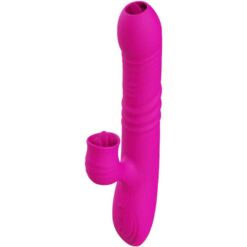 Comprar ARMONY - FANNY VIBRADOR MULTIFUNCION DOBLE LENGUA EFECTO CALOR FUCSIA al mejor precio - Envíos Discretos
