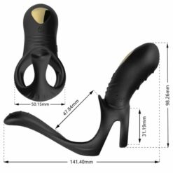 Comprar ARMONY - JOY JUMPER ANILLO VIBRADOR PAREJAS & PLUG ANAL CONTROL REMOTO NEGRO al mejor precio - Envíos Discretos