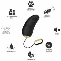 Comprar ARMONY - KITTY HUEVO VIBRADOR PUNTO G CONTROL REMOTO NEGRO al mejor precio - Envíos Discretos