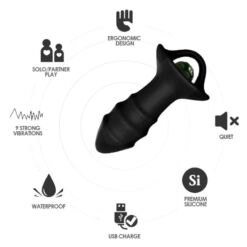 Comprar ARMONY - KYLIN DEDAL VIBRADOR & PLUG ANAL CONTROL REMOTO NEGRO al mejor precio - Envíos Discretos