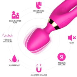 Comprar ARMONY - MASAJEADOR & VIBRADOR RABBIT FUCSIA al mejor precio - Envíos Discretos