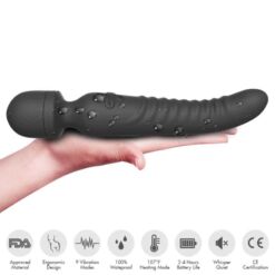 Comprar ARMONY - MISSION MASAJEADOR & VIBRADOR EFECTO CALOR NEGRO al mejor precio - Envíos Discretos