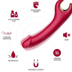 Comprar ARMONY - PRINCE DILDO VIBRADOR & ROTADOR ROJO al mejor precio - Envíos Discretos