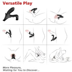 Comprar ARMONY - RANGER ANILLO DOBLE VIBRADOR PAREJA NEGRO al mejor precio - Envíos Discretos