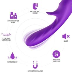 Comprar ARMONY - ROMANCE VIBRADOR CON ESTIMULADOR VIOLETA al mejor precio - Envíos Discretos