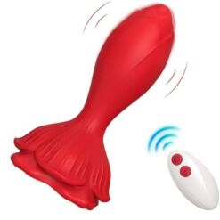Comprar ARMONY - ROSA VIBRADOR & PLUG ANAL PEQUEÑO CONTROL REMOTO ROJO al mejor precio - Envíos Discretos