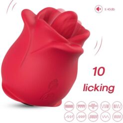 Comprar ARMONY - ROSA VIBRADOR ESTIMULADOR CON LENGUA CLITORIS 10 MODOS ROJO al mejor precio - Envíos Discretos