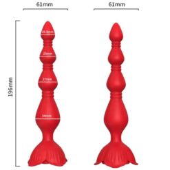 Comprar ARMONY - ROSA VIBRADOR PAGODA & PLUG ANAL ROJO al mejor precio - Envíos Discretos