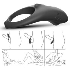Comprar ARMONY - SHARK ANILLO VIBRADOR PAREJAS CONTROL REMOTO NEGRO al mejor precio - Envíos Discretos