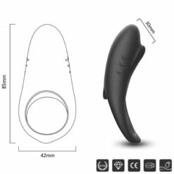 Comprar ARMONY - SHARK ANILLO VIBRADOR PAREJAS CONTROL REMOTO NEGRO al mejor precio - Envíos Discretos