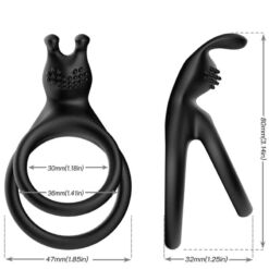Comprar ARMONY - TENSY ANILLO DOBLE RABBIT NEGRO al mejor precio - Envíos Discretos